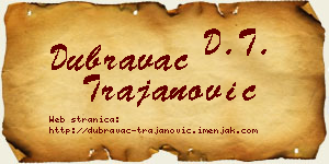 Dubravac Trajanović vizit kartica